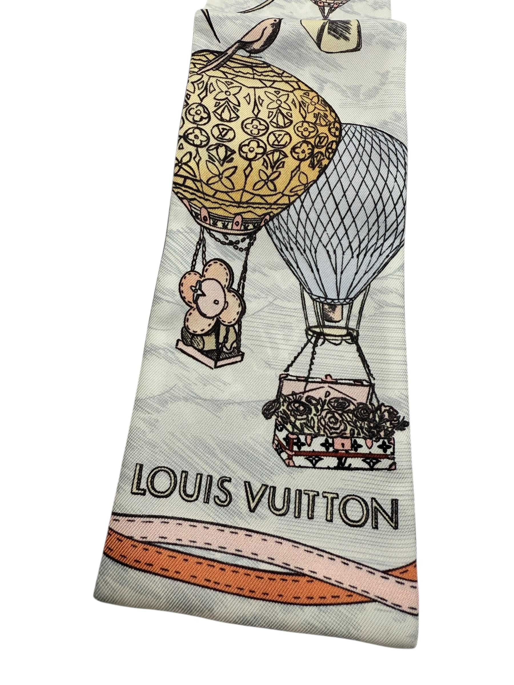 Louis Vuitton Up And Away Silk Bandeau Scarf