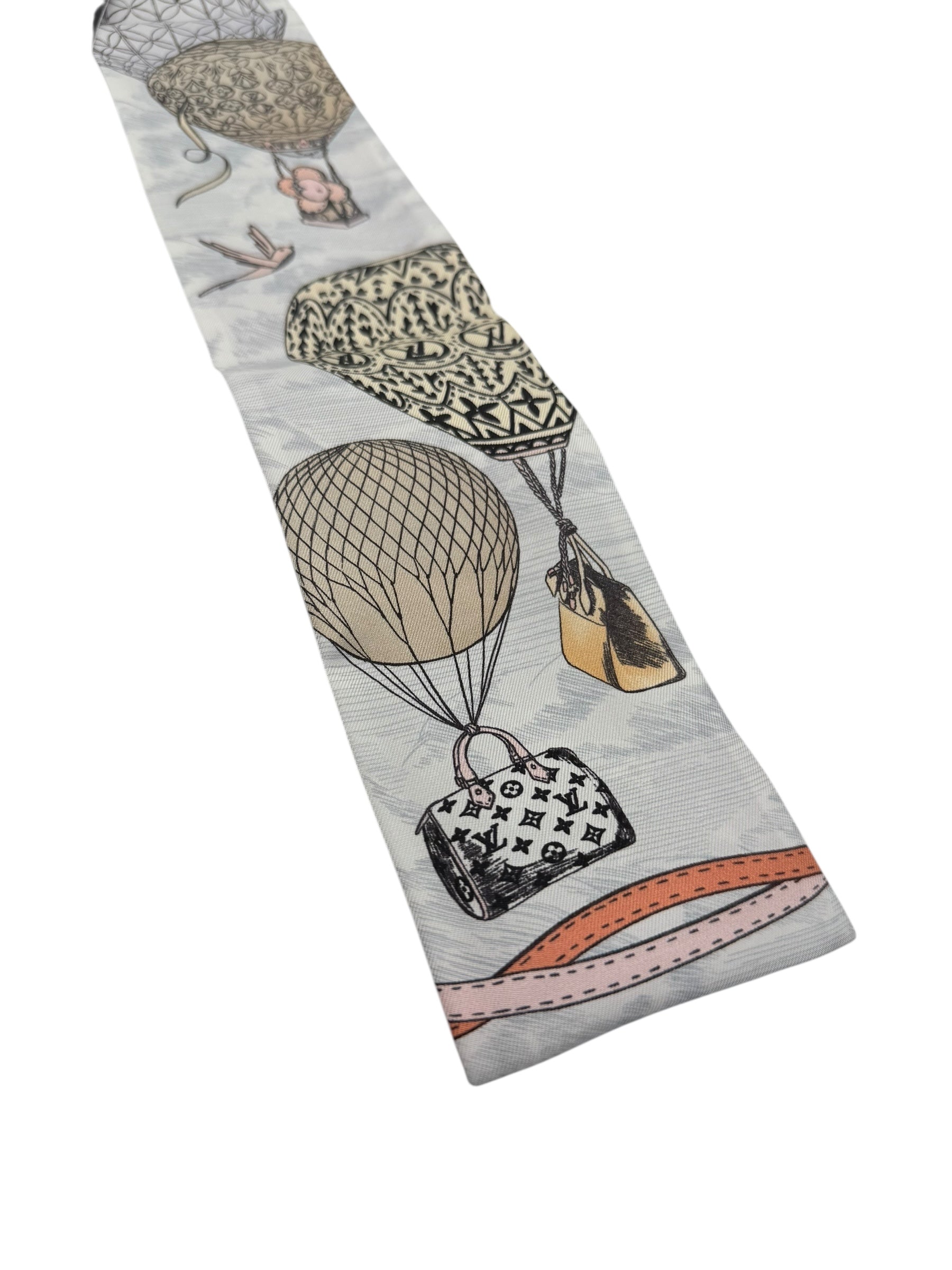 Louis Vuitton Up And Away Silk Bandeau Scarf