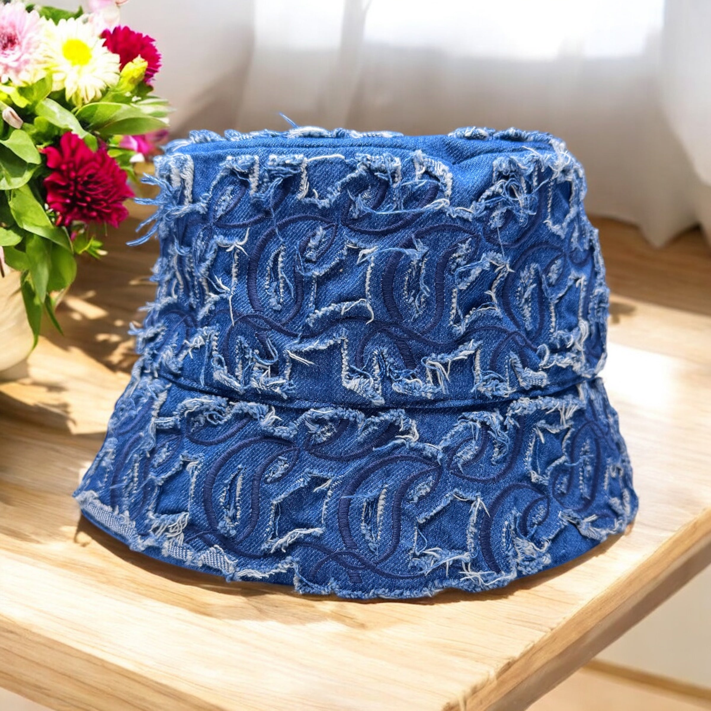 Christian Louboutin Denim Bucket Hat (XL) | The Little Purse