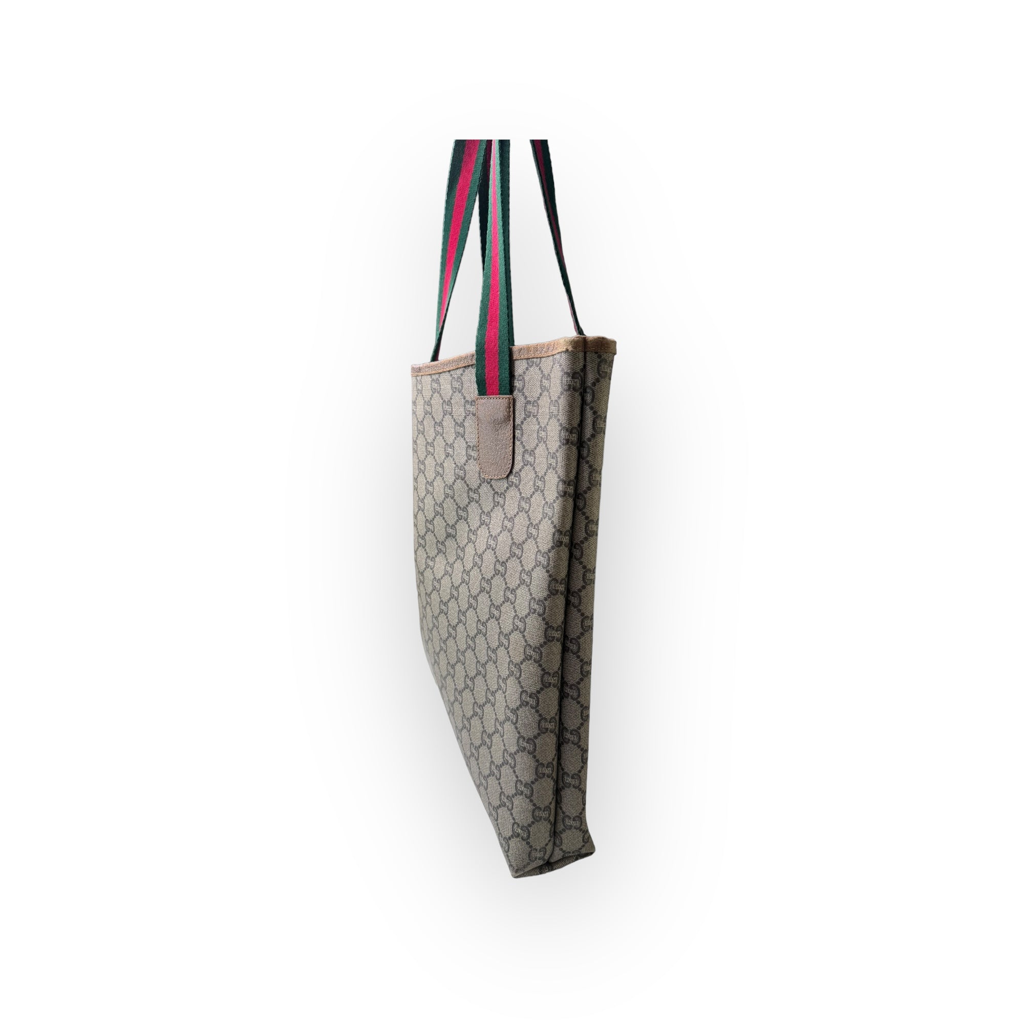 Gucci Web Sherry Line GG Plus Supreme Tote | The Little Purse