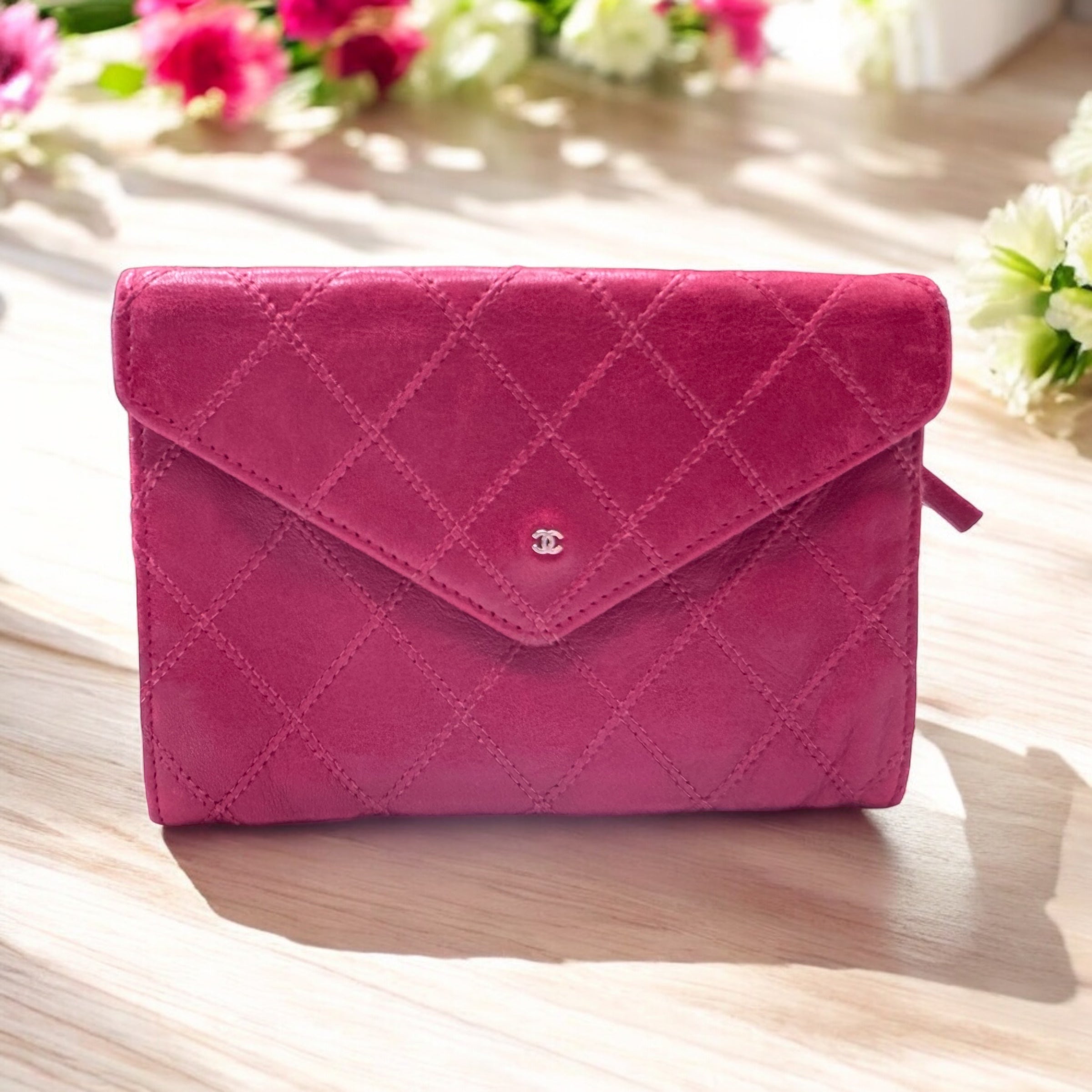 Chanel Vintage Diamond Envelope Wallet