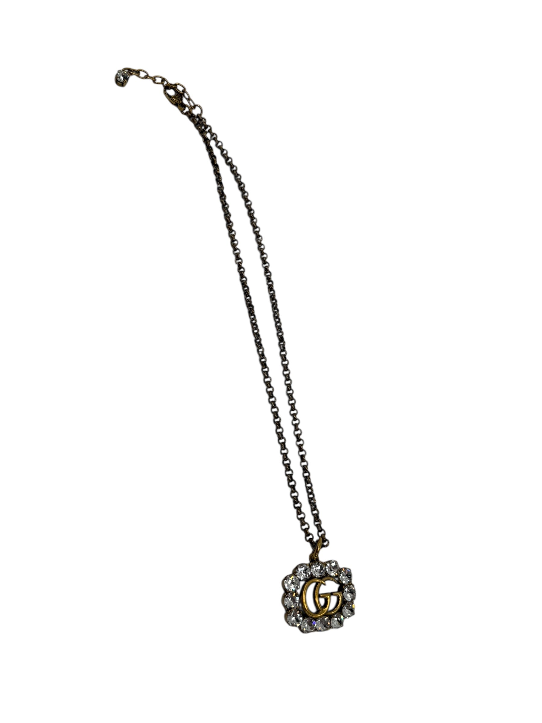 Gucci Marmont Crystal Necklace