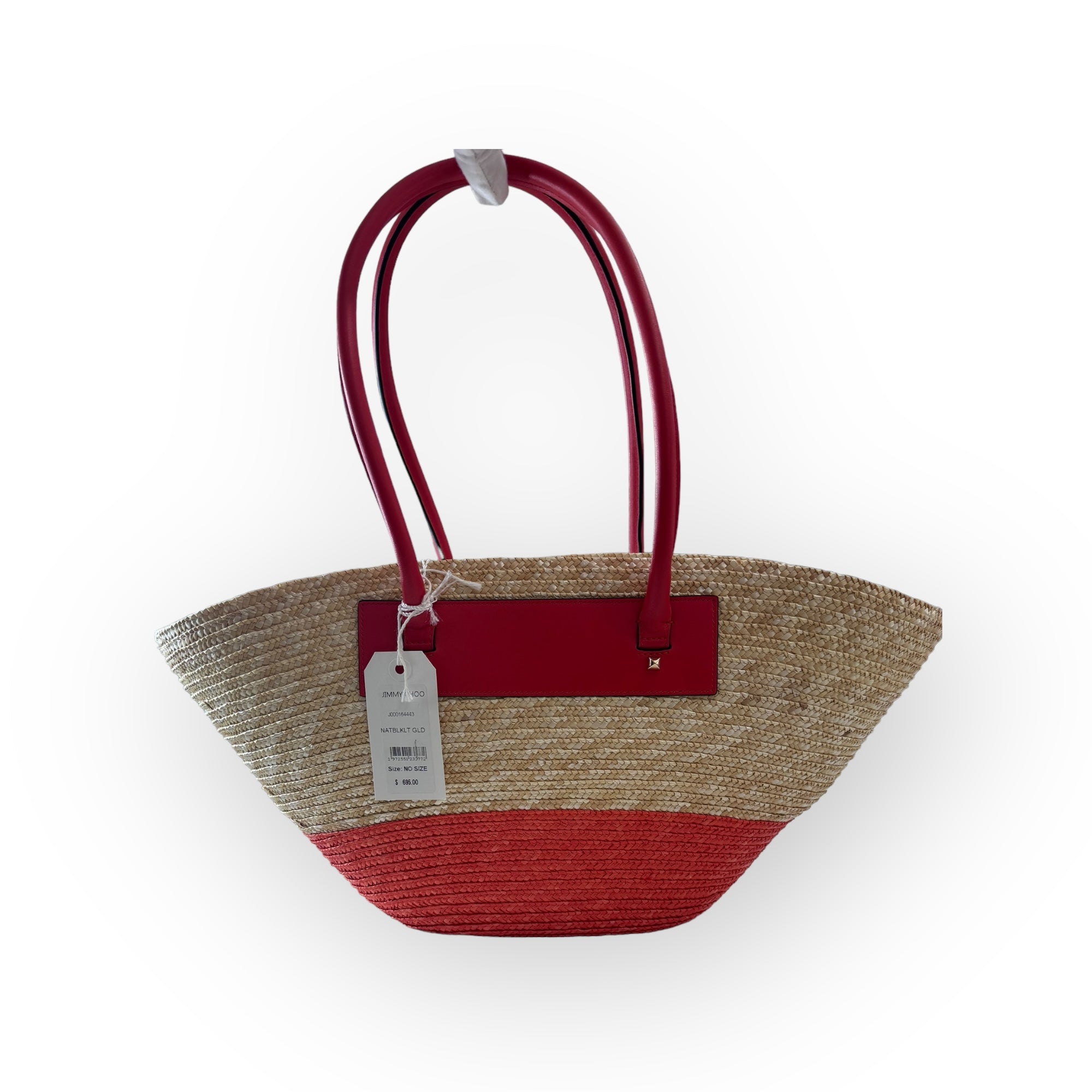 Jimmy Choo Beach Basket Raffia Tote