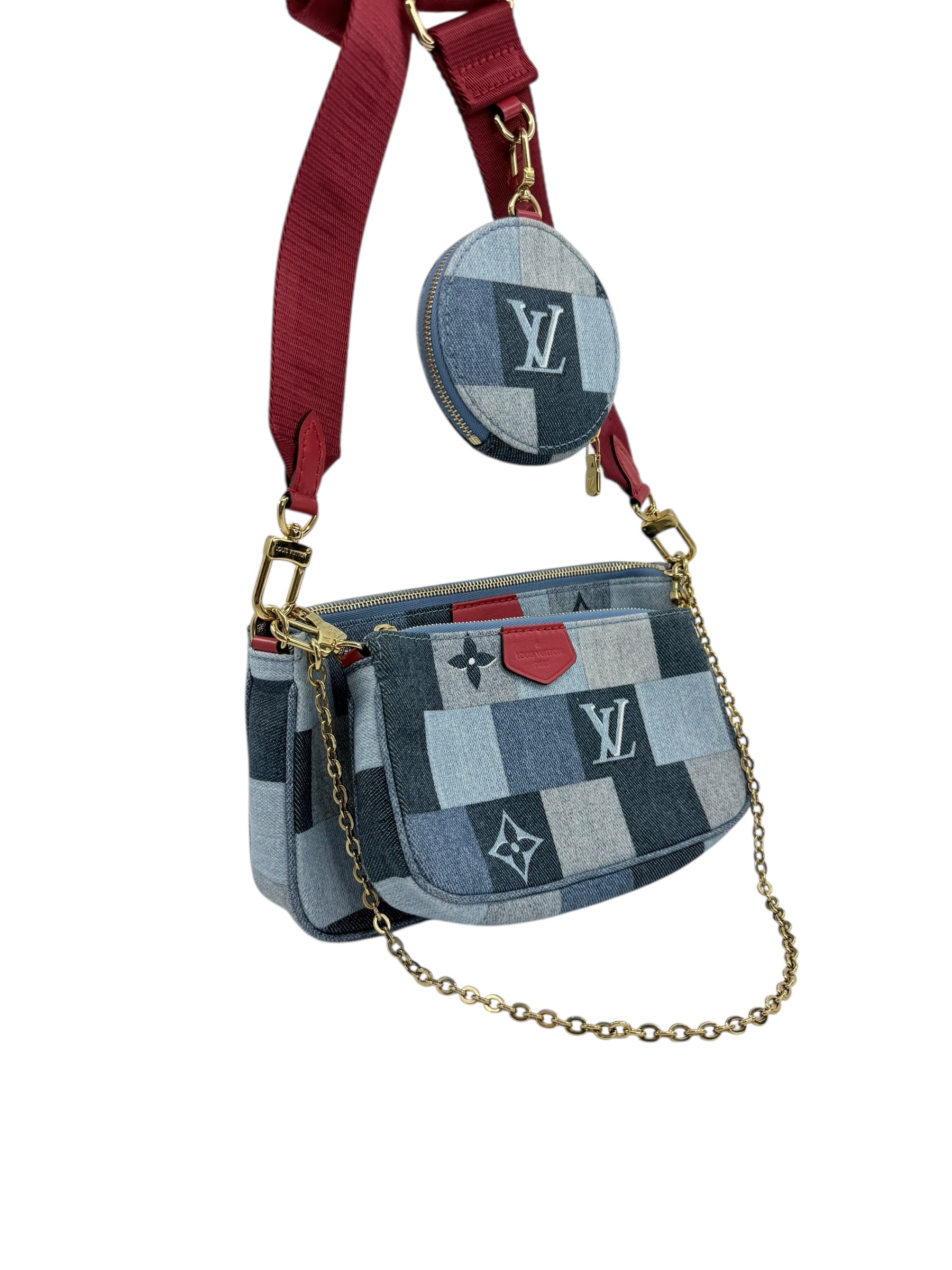 Louis Vuitton Denim Patchwork Multi Pochette