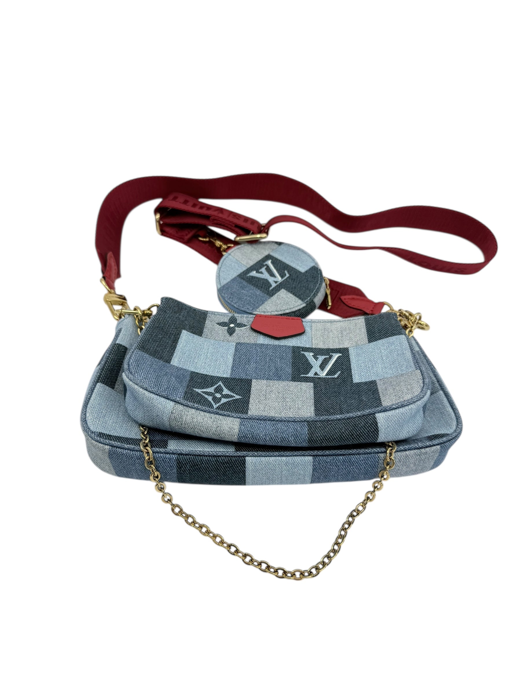 Louis Vuitton Denim Patchwork Multi Pochette