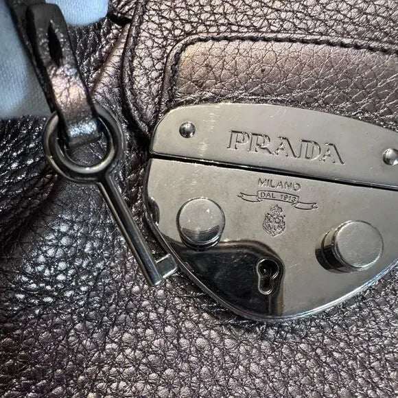 Prada Sound Lock Shoulder Bag