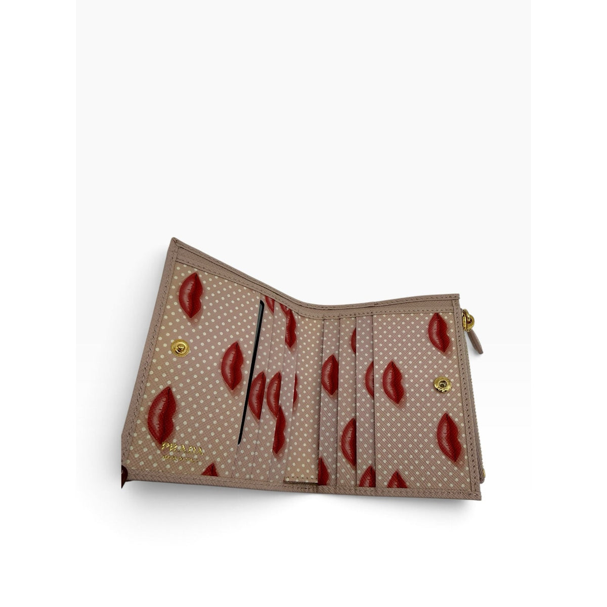 Prada Pink Saffiano Leather Wallet