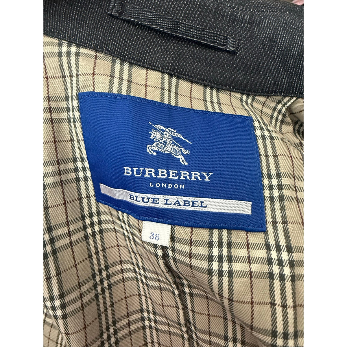 Burberry Blue Label Denim Trench Coat (38)