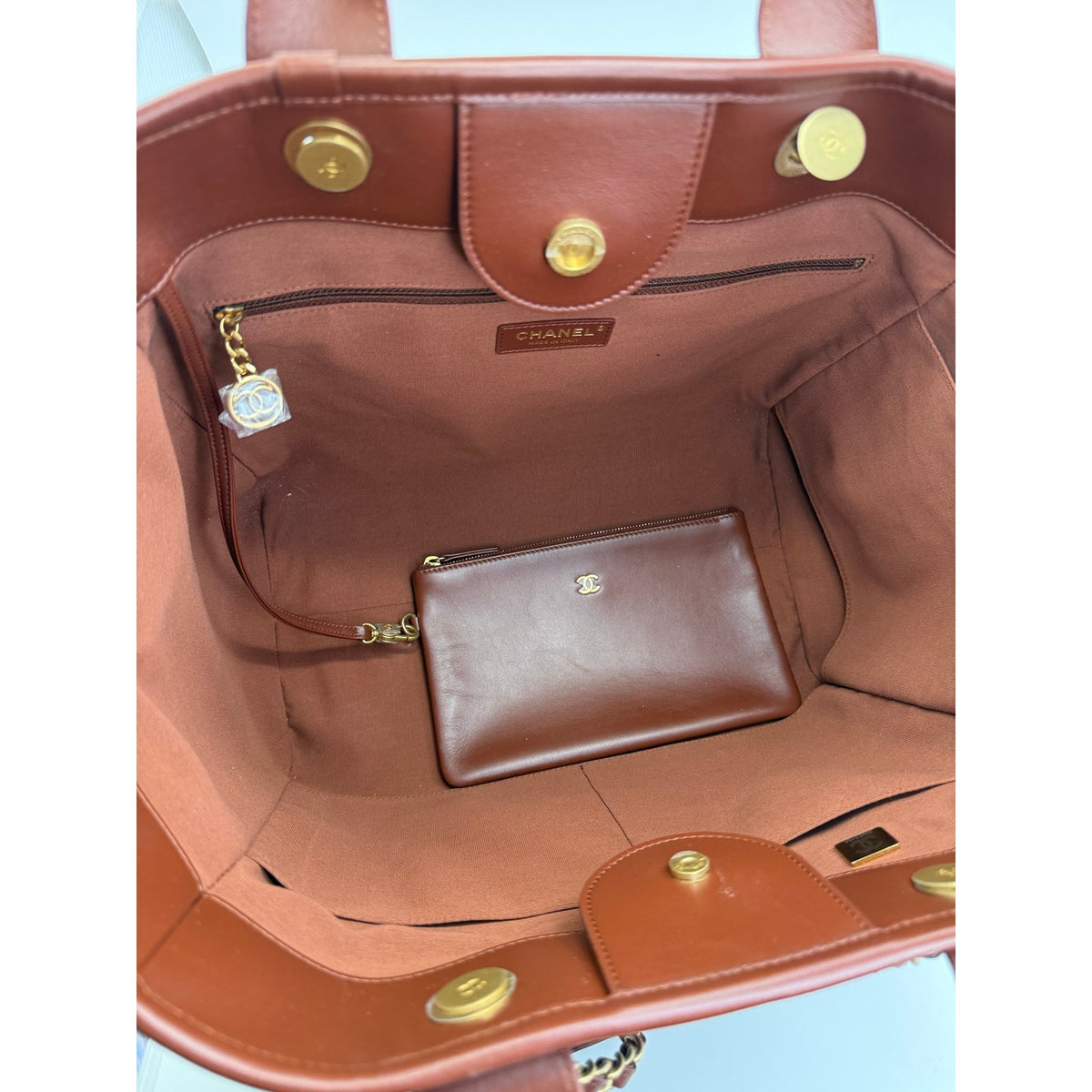 Chanel Large Leather Deauville Tote