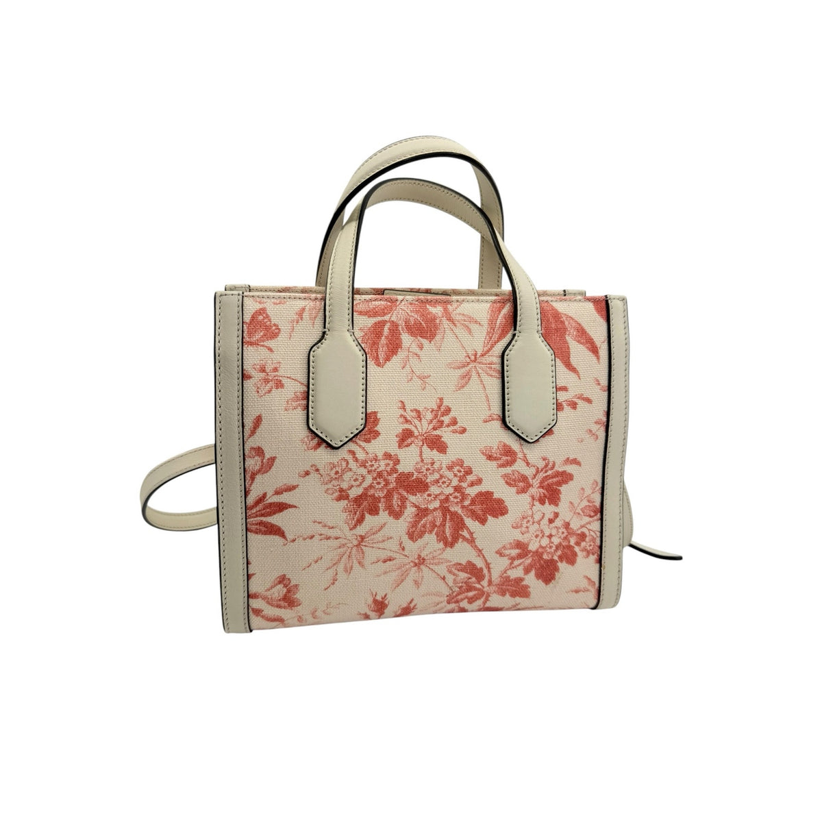 Gucci Canvas Herbarium Print Ribbon Tote