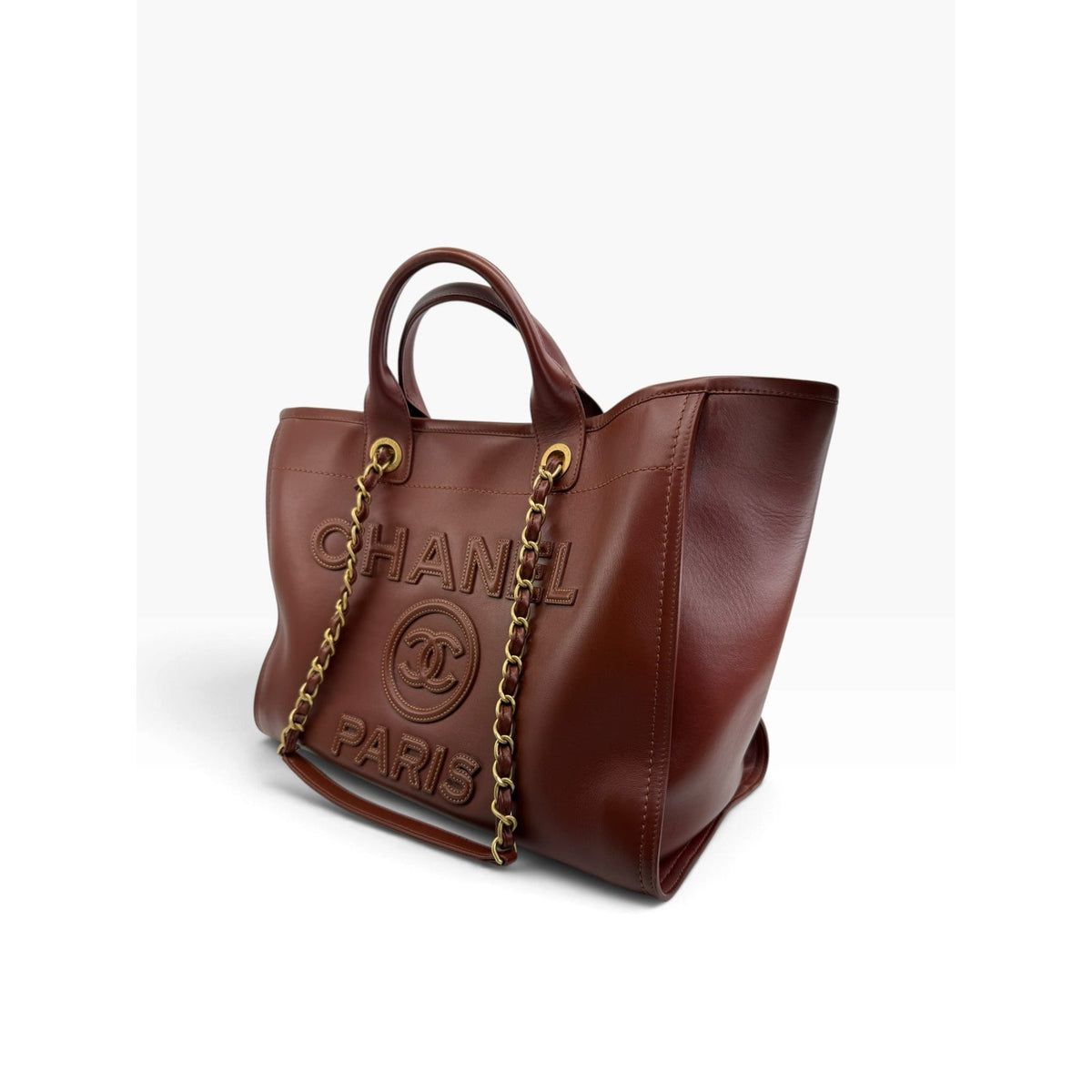 Chanel Large Leather Deauville Tote