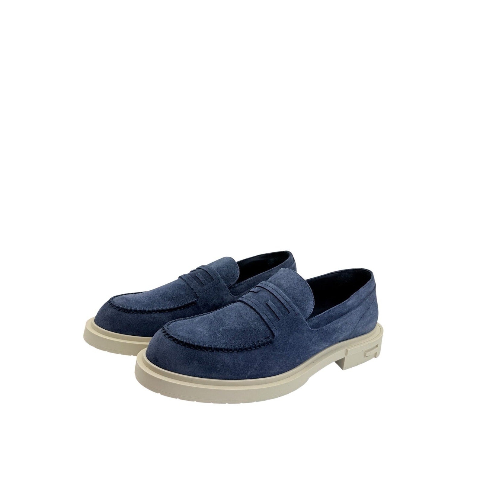 Fendi Blue Suede Frame Loafers (10 UK/11 US)