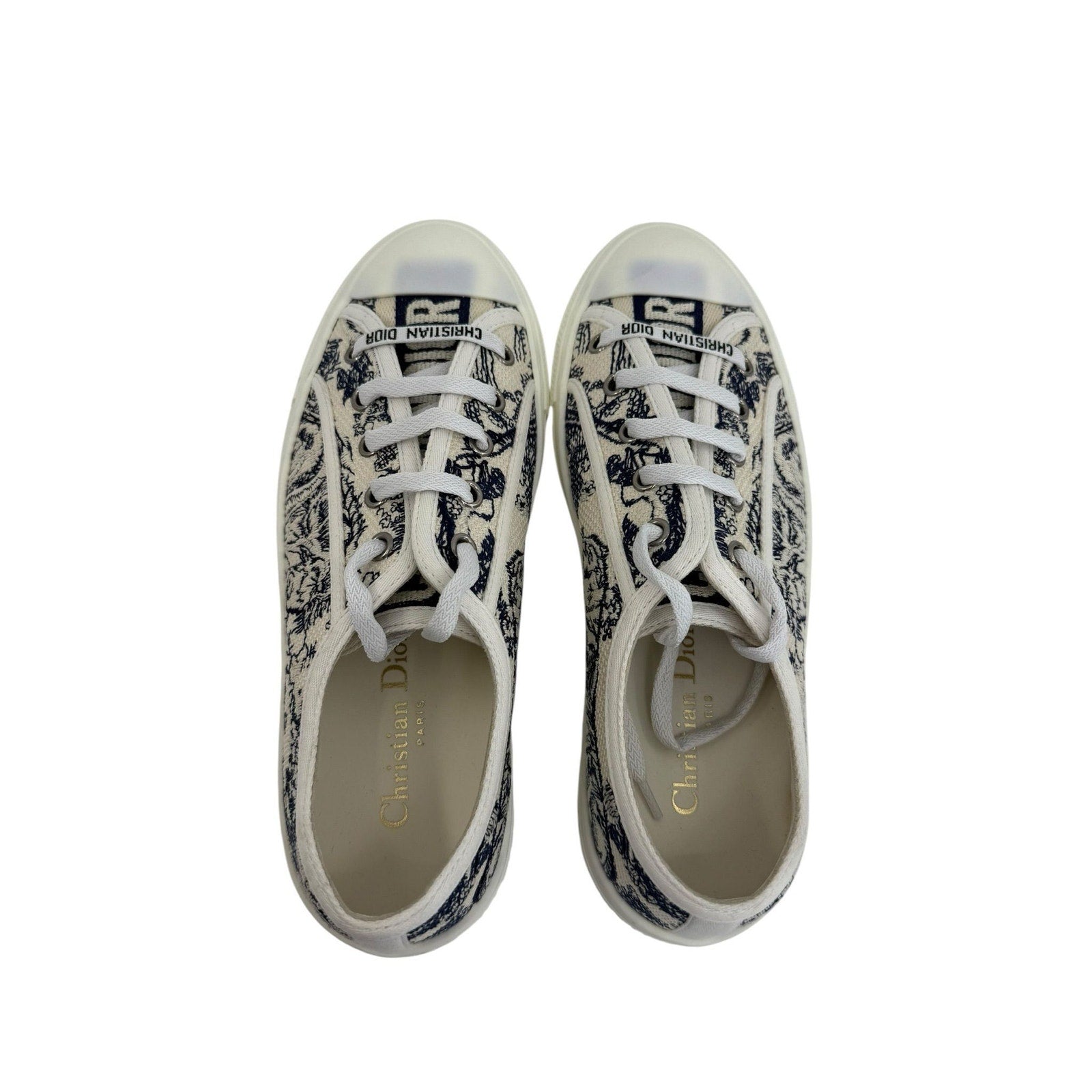 Dior Walk'N'Dior Blue Toile de Jouy Sneakers (37/7)