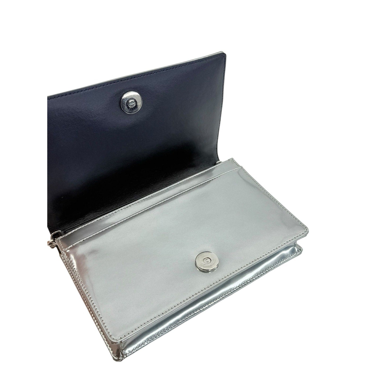 Dior Metallic Diorama Cannage Wallet on Chain