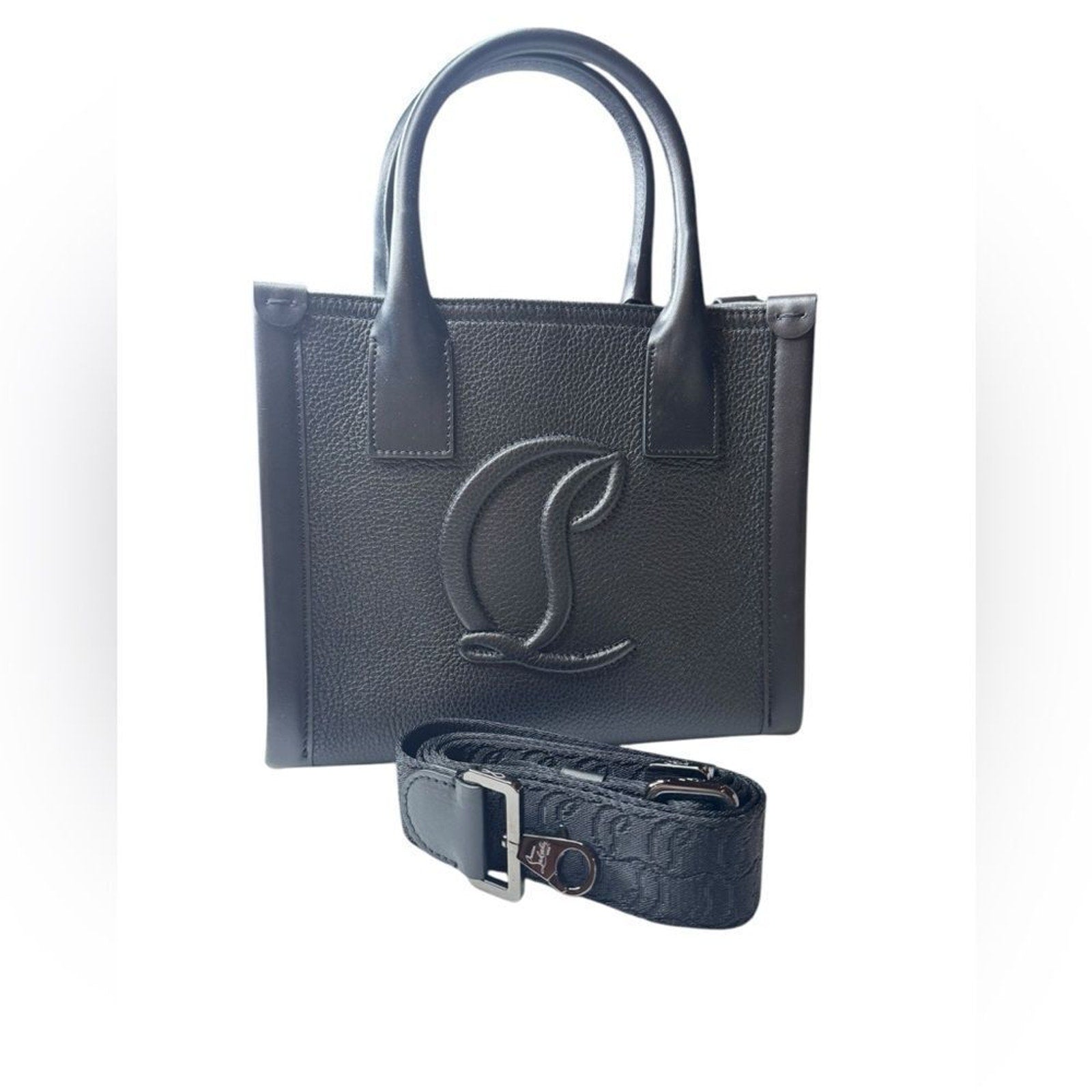 NWT Christian Louboutin By My Side Mini Leather Logo Tote