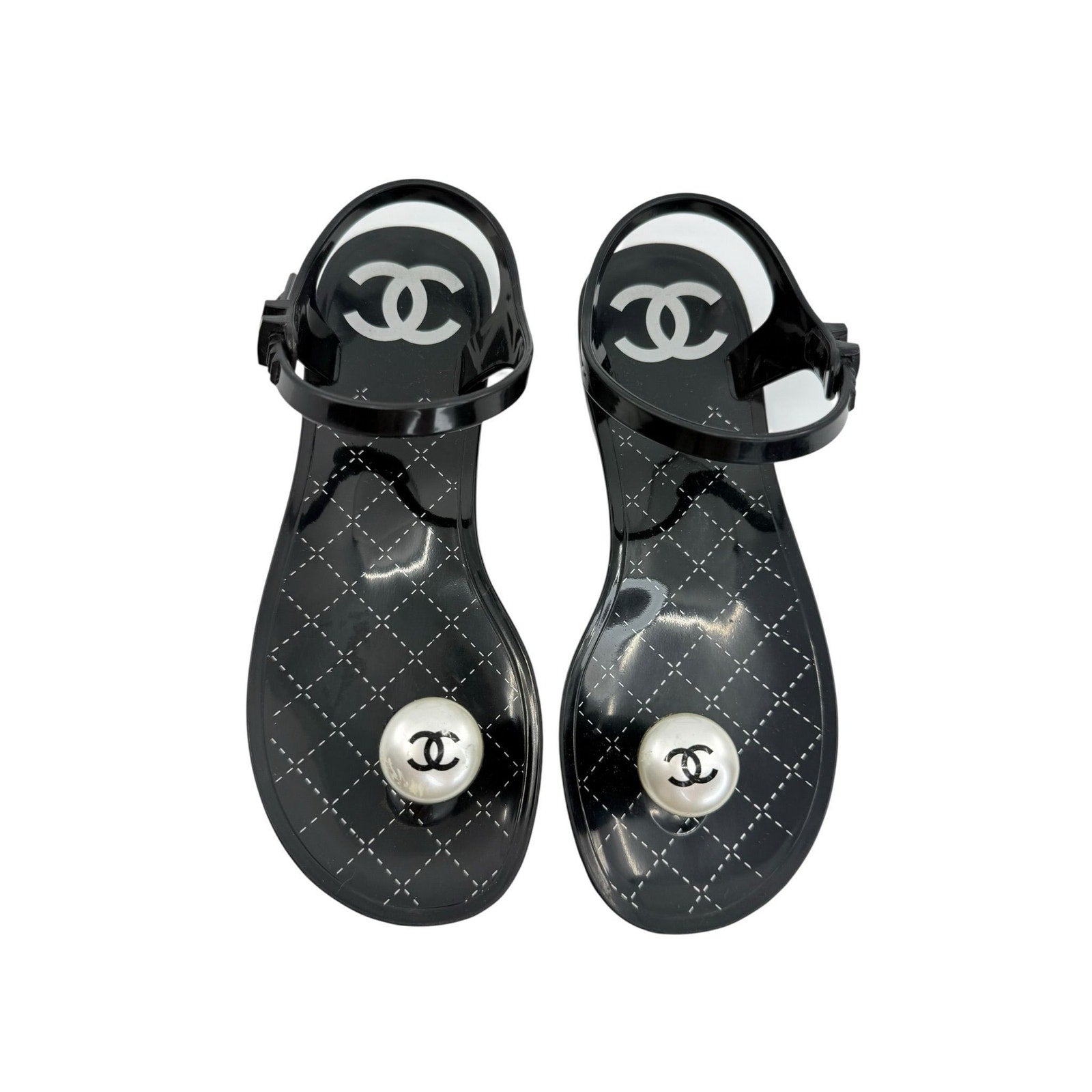 Chanel Pearl Jelly Sandals (35/5)