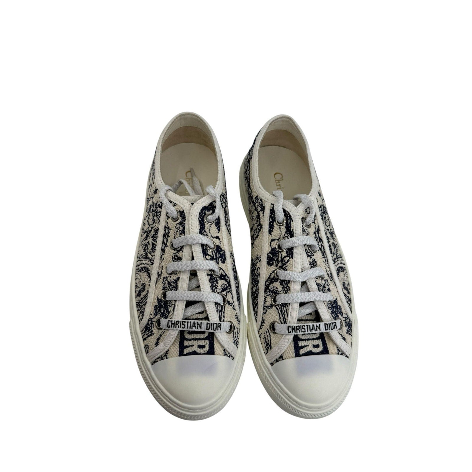 Dior Walk'N'Dior Blue Toile de Jouy Sneakers (37/7)