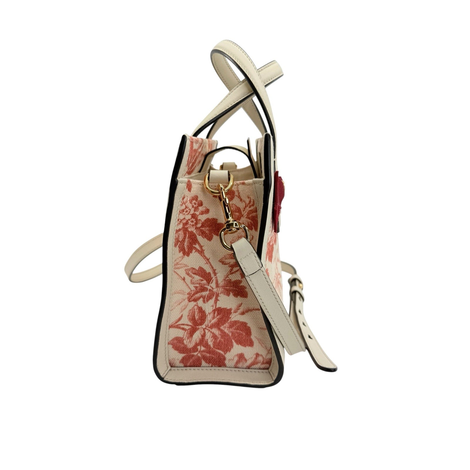 Gucci Canvas Herbarium Print Ribbon Tote