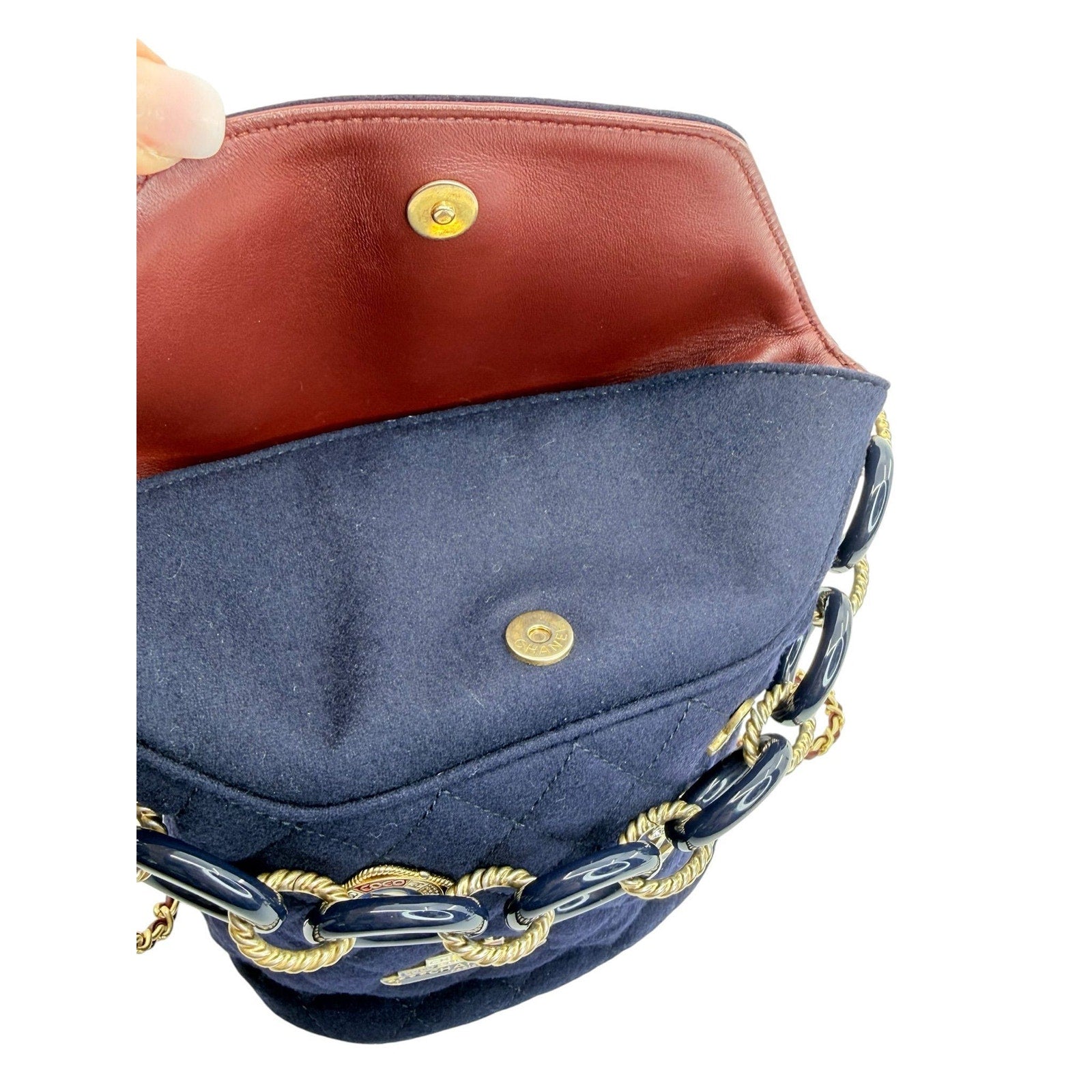 Chanel Quilted Wool Paris Hamburg Charms Bucket Bag