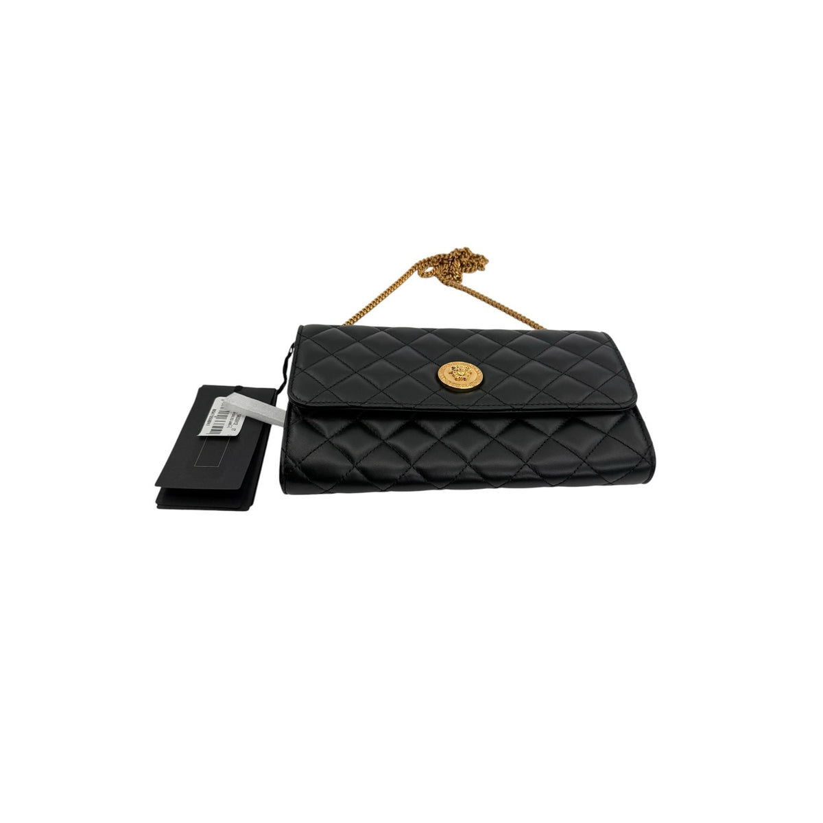 Versace Quilted Leather Wallet on Chain