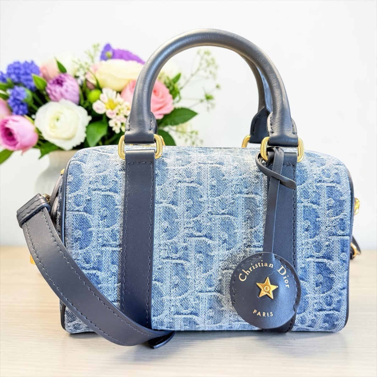 Dior Denim Oblique Groove 20 Bag