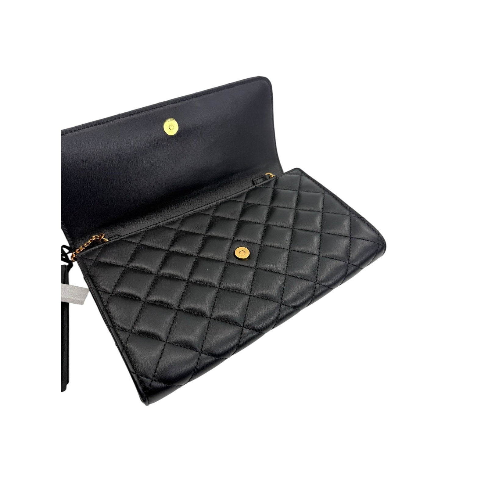 Versace Quilted Leather Wallet on Chain
