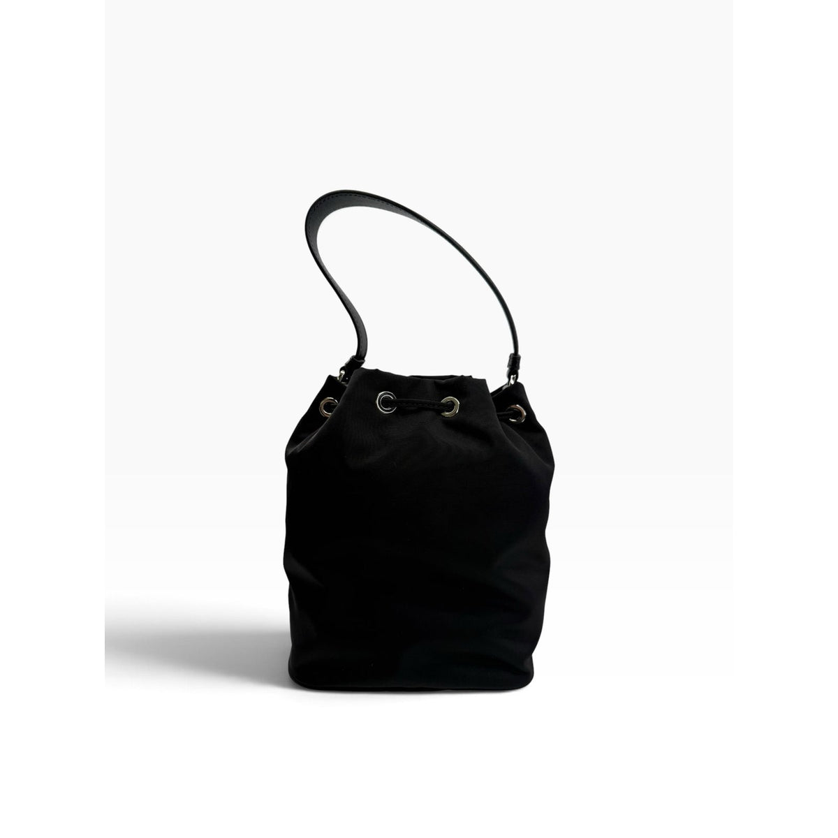 Prada Tessuto Saffiano Crystal Embellished Mini Re-Edition 1978 Bucket Bag