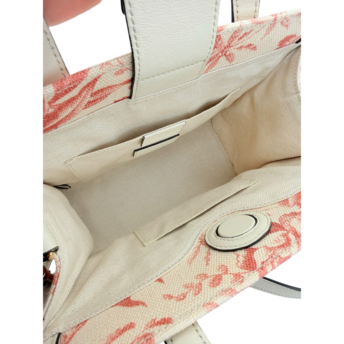 Gucci Canvas Herbarium Print Ribbon Tote