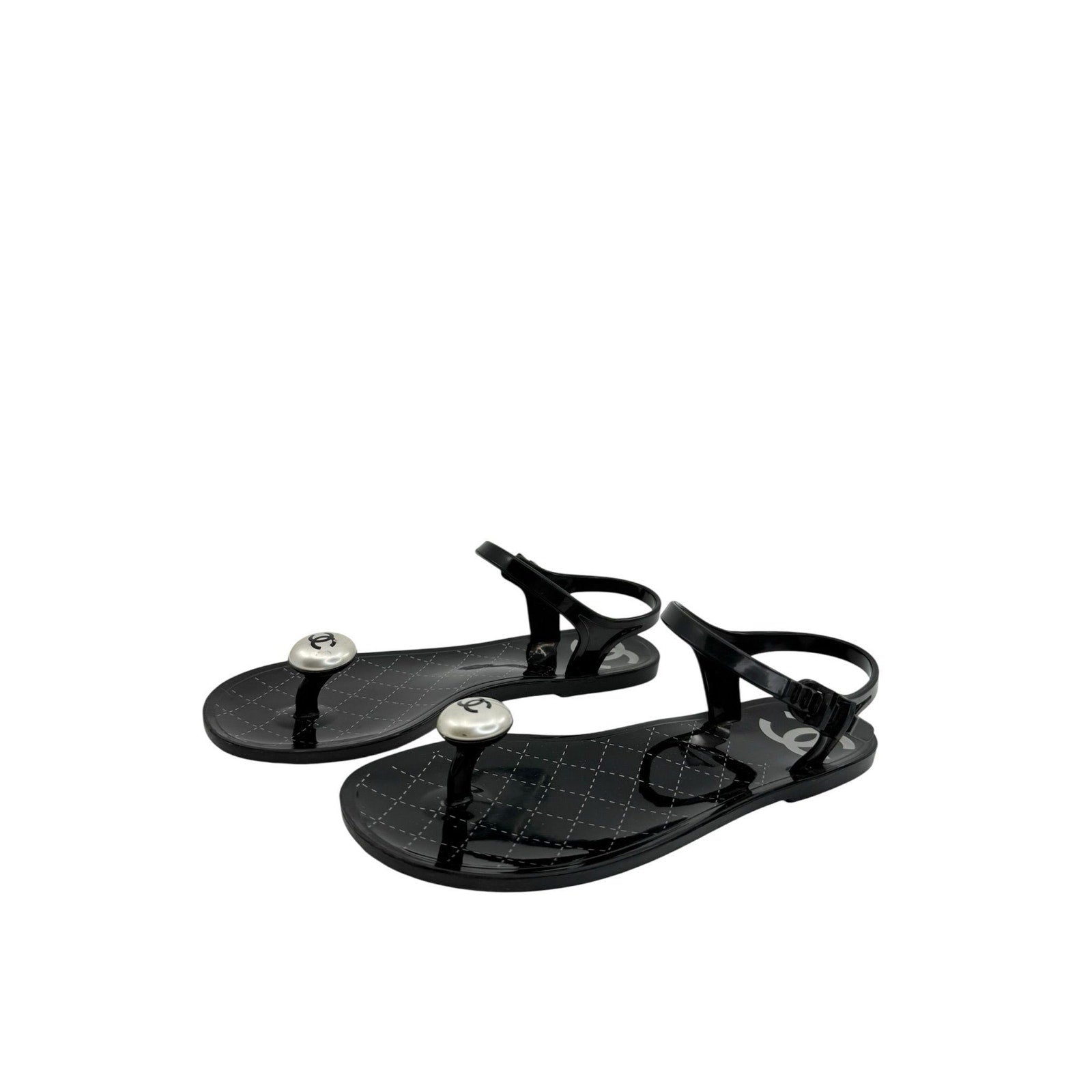 Chanel Pearl Jelly Sandals (35/5)